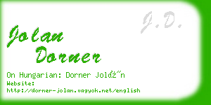 jolan dorner business card